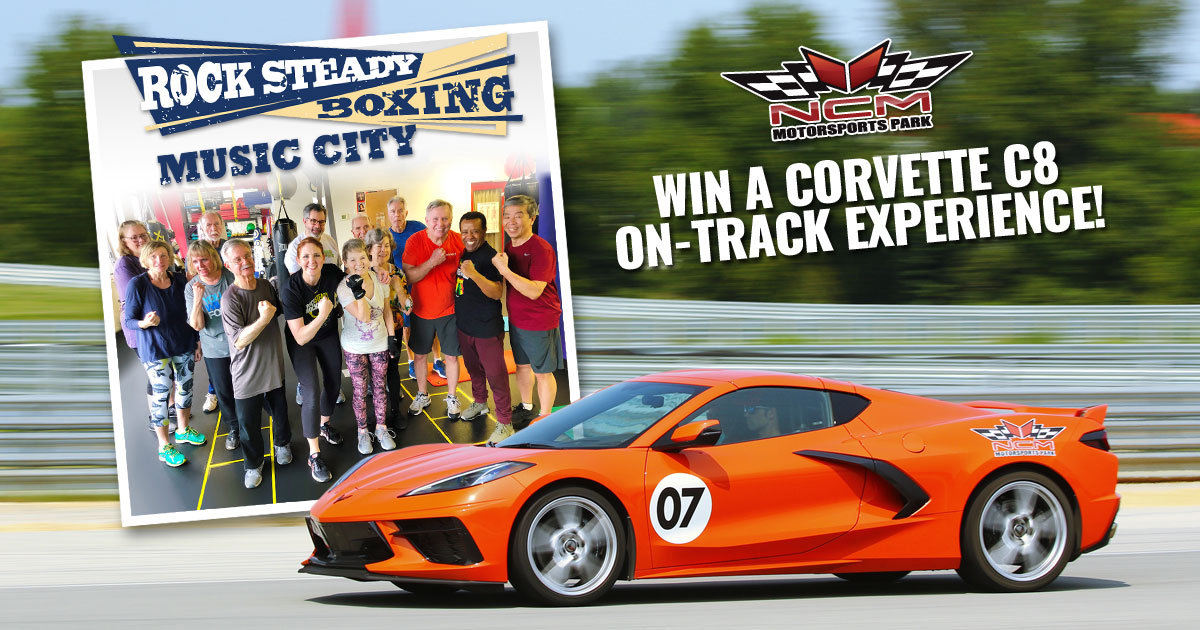 Corvette C8 Experience Raffle to Benefit Rock Steady Boxing Music City